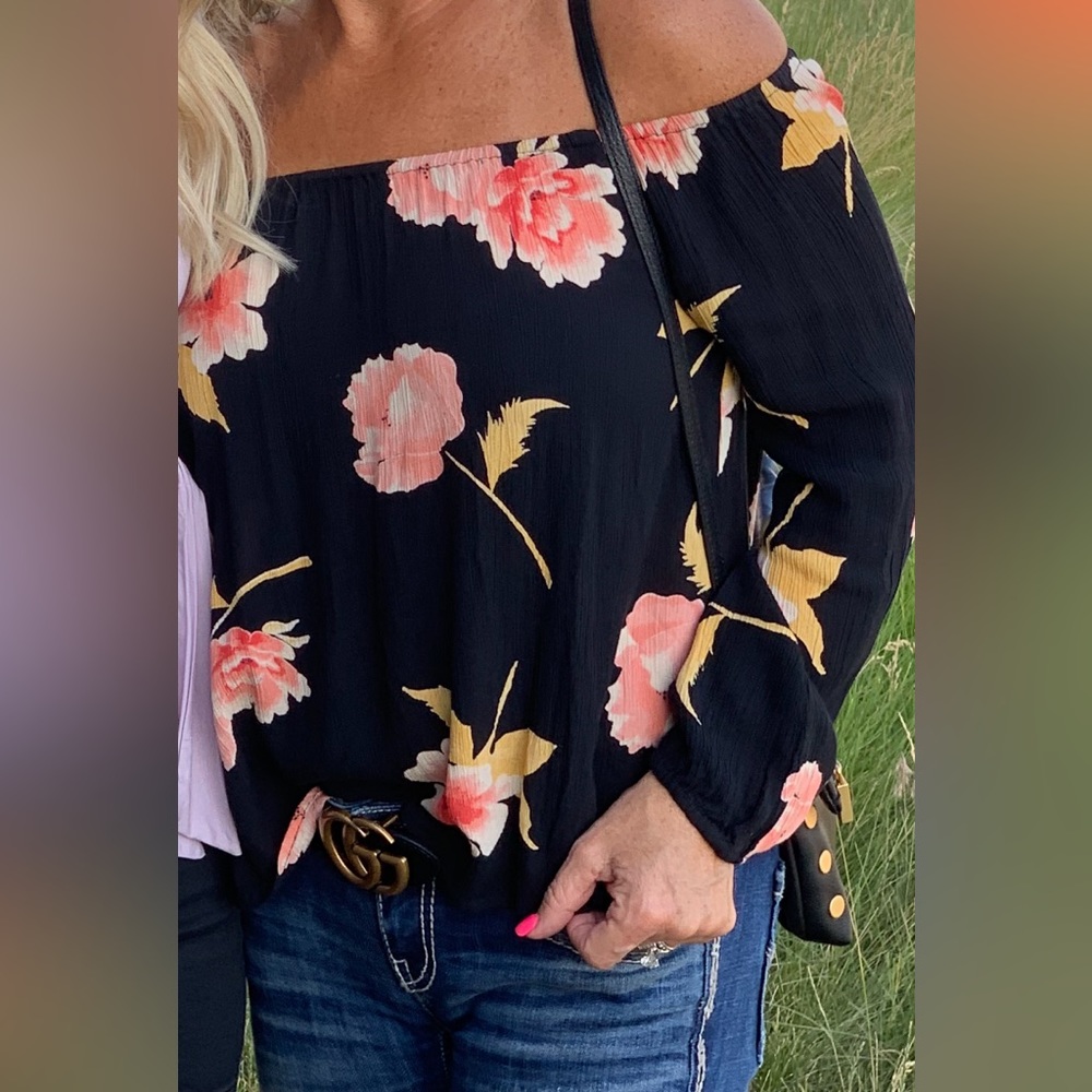 Floral off the shoulder blouse